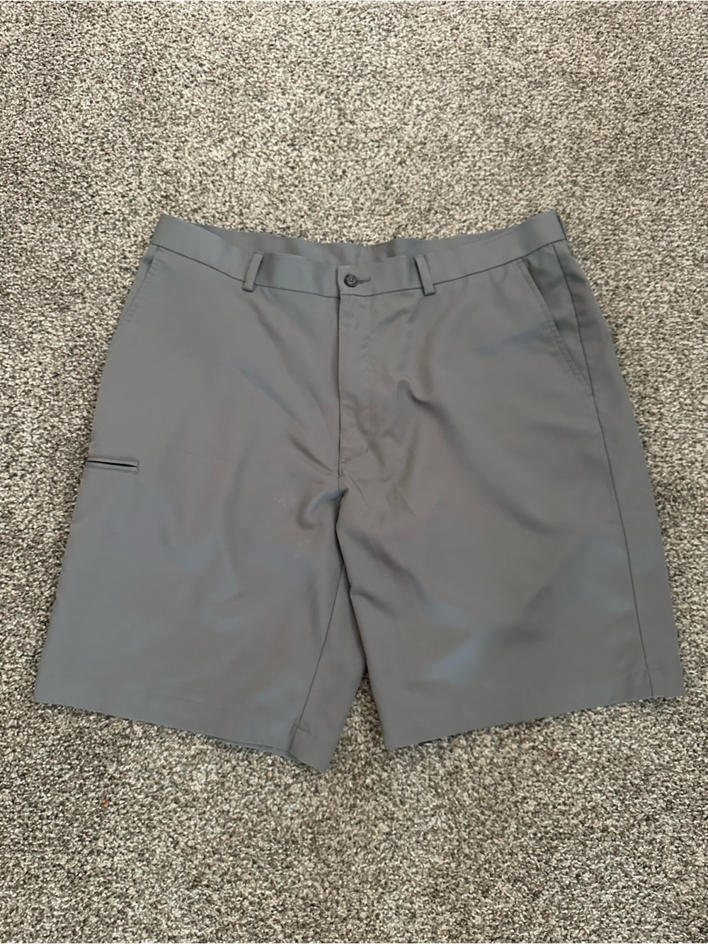 Grand Slam Men's Gray Performance Flat-Front Shorts